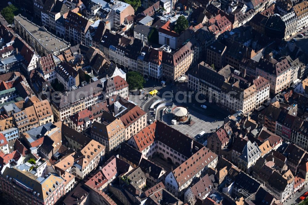 Aerial image Strasbourg - Straßburg - Ensemble space a??Place Gutenberga?? in the inner city center in Strasbourg in Grand Est, France