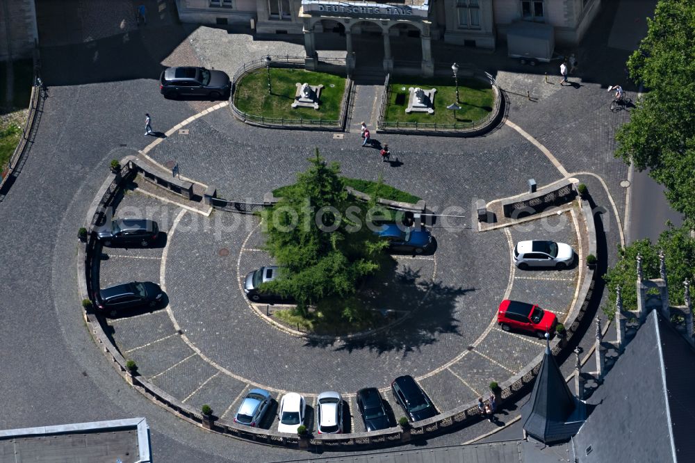 Aerial image Braunschweig - Ensemble space an place Ruhfaeutchenplatz in the inner city center in Brunswick in the state Lower Saxony, Germany