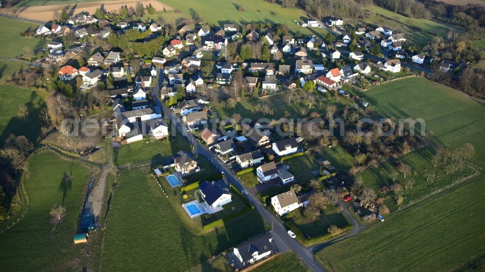 Königswinter from above - Pleiserhohn in the state North Rhine-Westphalia, Germany