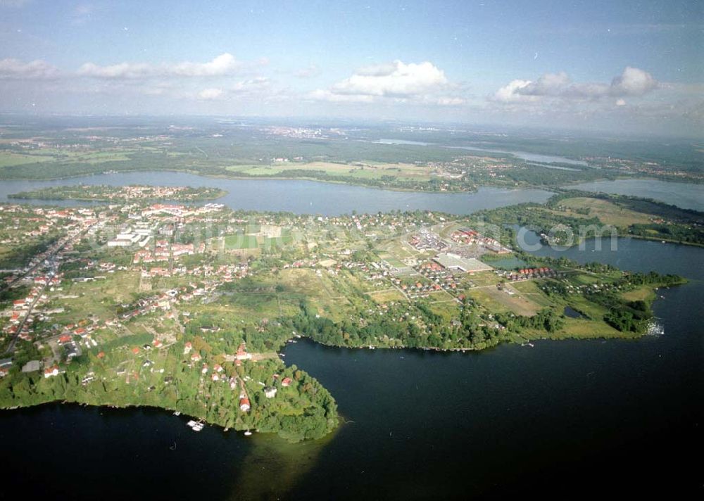 Werder / Brandenburg from above - Plessower See in Werder / Havel.