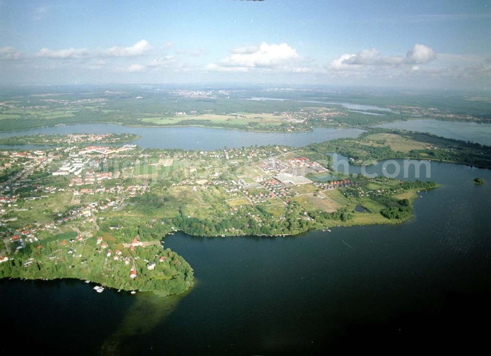 Aerial image Werder / Brandenburg - Plessower See in Werder / Havel.