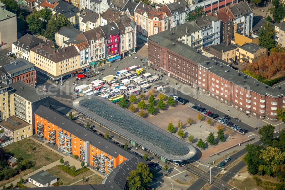 Herne from above - Public transport stop Buschmannshof in Herne in North Rhine-Westphalia