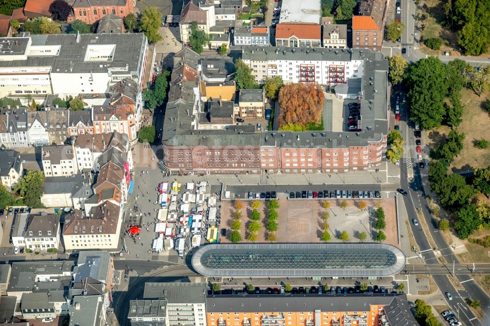 Aerial image Herne - Public transport stop Buschmannshof in Herne in North Rhine-Westphalia