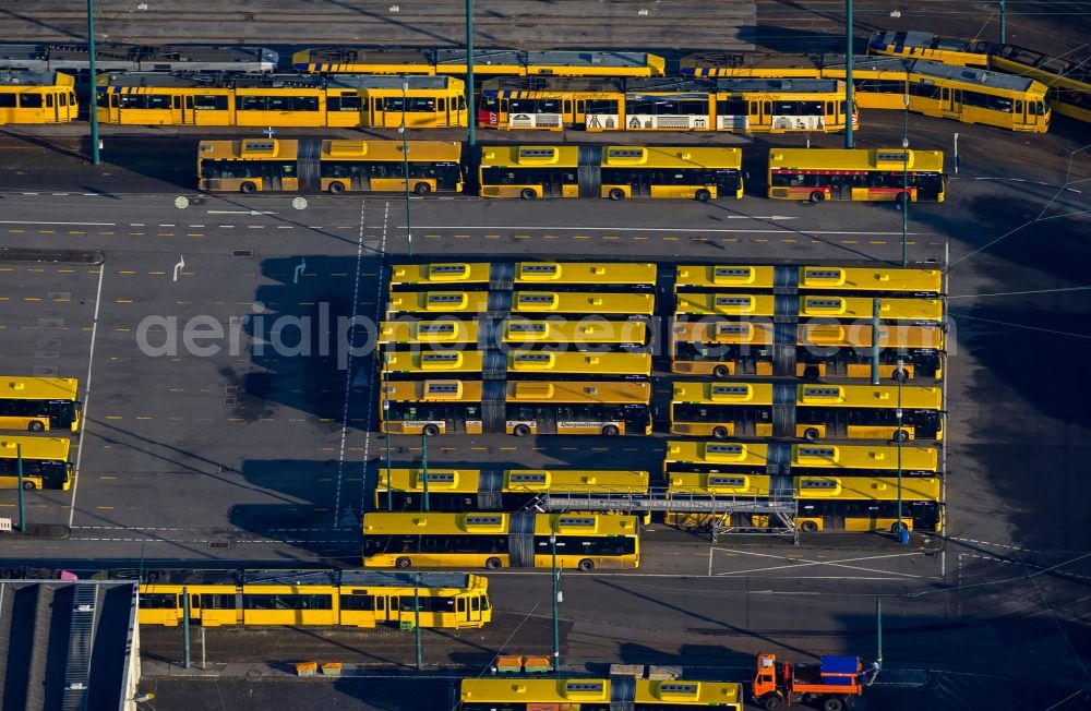 Aerial image Essen - The tram depot transport companies in Essen in Essen, Nordrhein-Westfalen