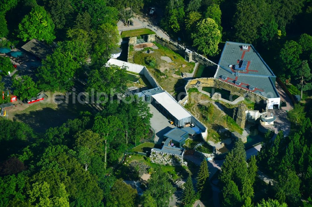 Rostock from above - New Polarium of the Zoo Rostock in Rostock in the state of Mecklenburg - Vorpommern, Germany