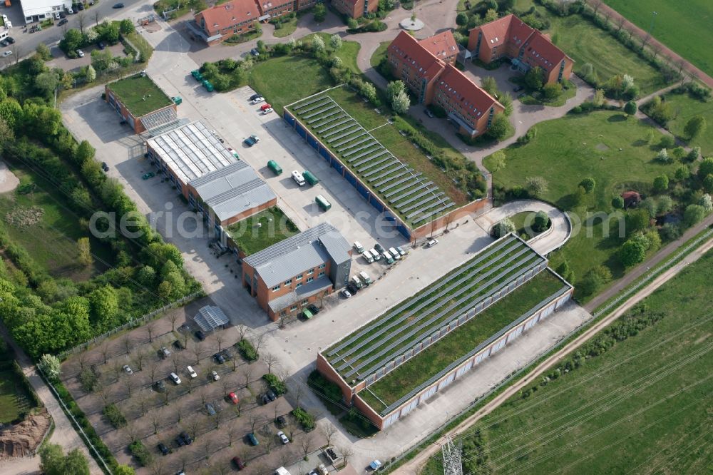 Mainz from the bird's eye view: Grounds of the Police Sports Club at the Dekan Laist Street in Mainz in Rhineland-Palatine