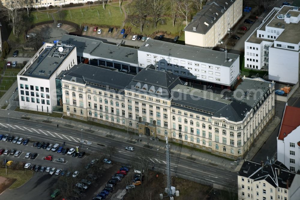 Chemnitz from above - Police headquarters Chemnitz in the state Saxony