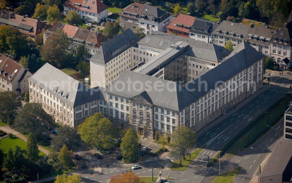 Essen from the bird's eye view: View of the police headquarters in Essen in the state North Rhine-Westphalia