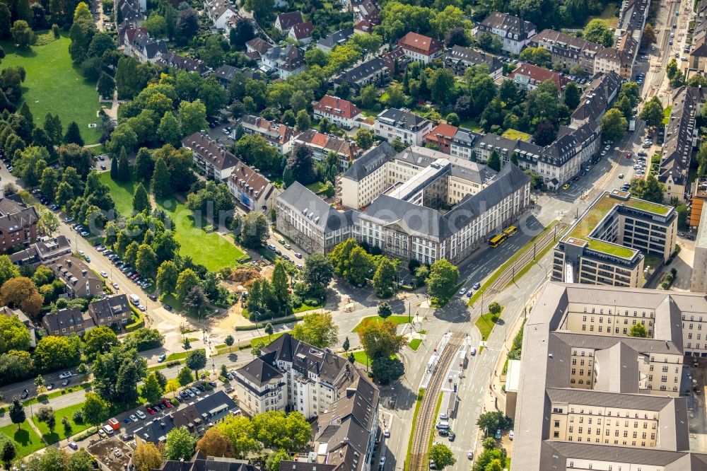 Aerial photograph Essen - View of the police headquarters in Essen in the state North Rhine-Westphalia