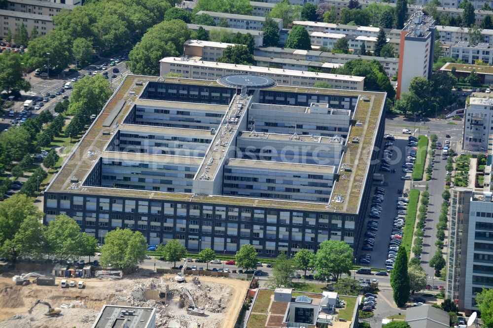 Frankfurt am Main from above - Building complex of the police headquarters in Frankfurt in the state Hesse