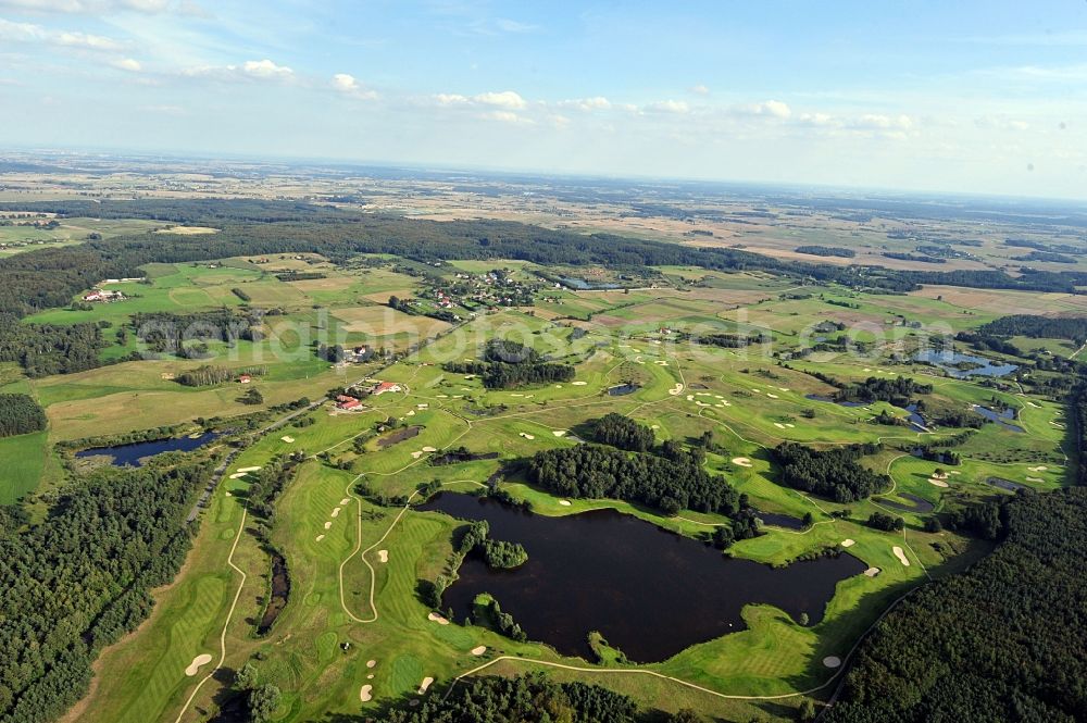 Tr?bki Wielkie / Groß Trampken from above - View of the Postolowo Golf Club in Groß Trampken