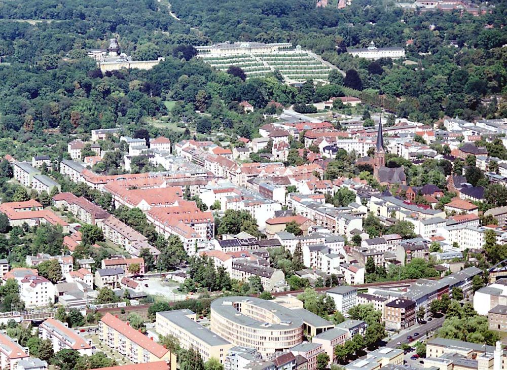 Potsdam / Brandenburg from above - Potsdam / Brandenburg Stadtansicht von Potsdam mit Blick auf den Sanssouci-Park