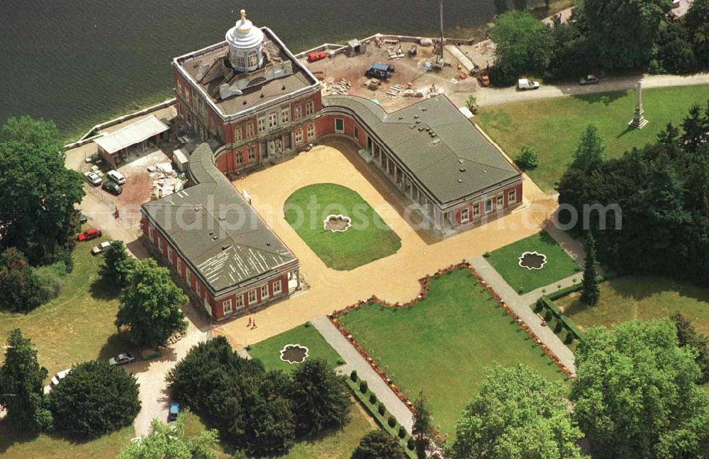 Potsdam from the bird's eye view: Potsdam - rekonstruiertes Marmorpalais im Neuen Garten