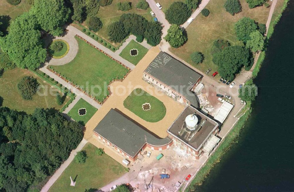 Aerial image Potsdam - Potsdam - rekonstruiertes Marmorpalais im Neuen Garten