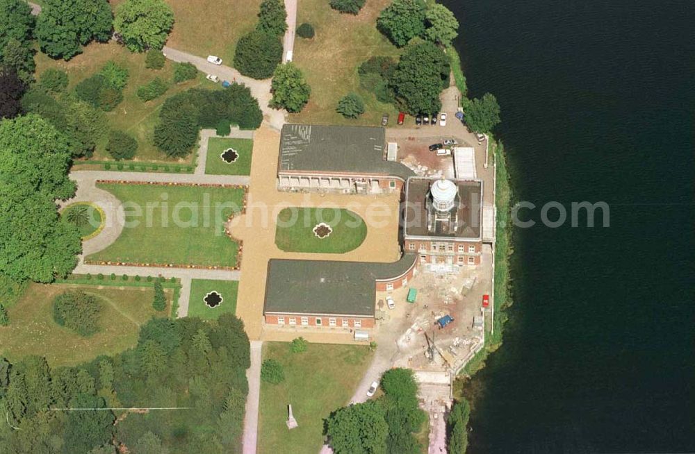 Aerial photograph Potsdam - Potsdam - rekonstruiertes Marmorpalais im Neuen Garten