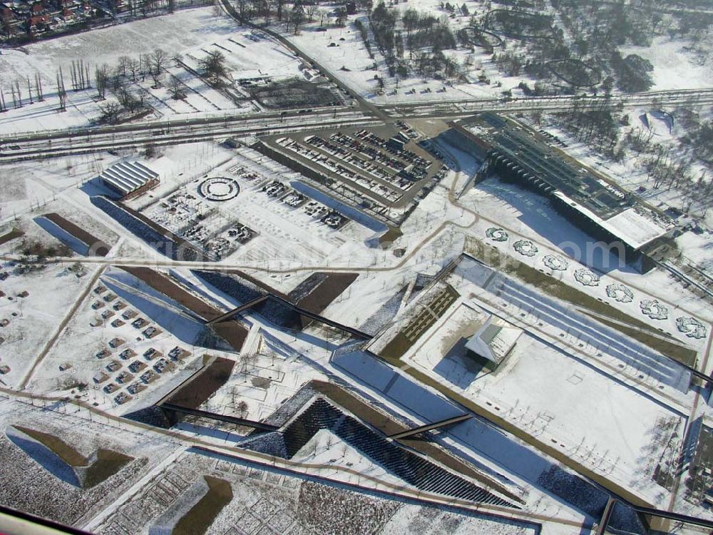 Potsdam/Brandenburg from above - Winterstimmung am BUGA - Gelände in Potsdam Pilot: Grahn