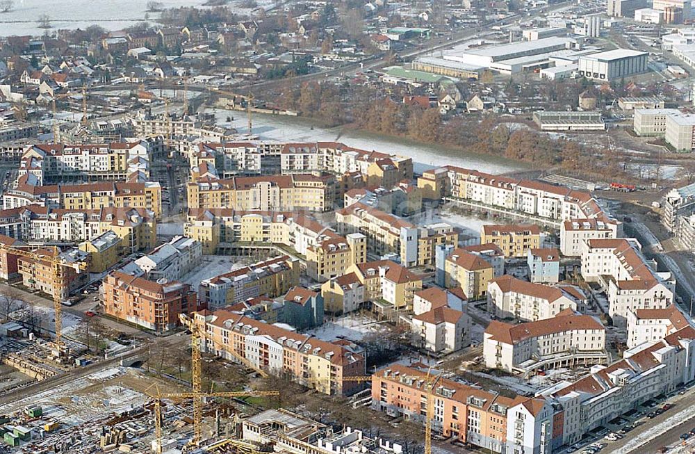 Aerial image Berlin - 22.11.1995 Potsdam, Wohnsiedlung am Kirchsteigfeld (Winter)