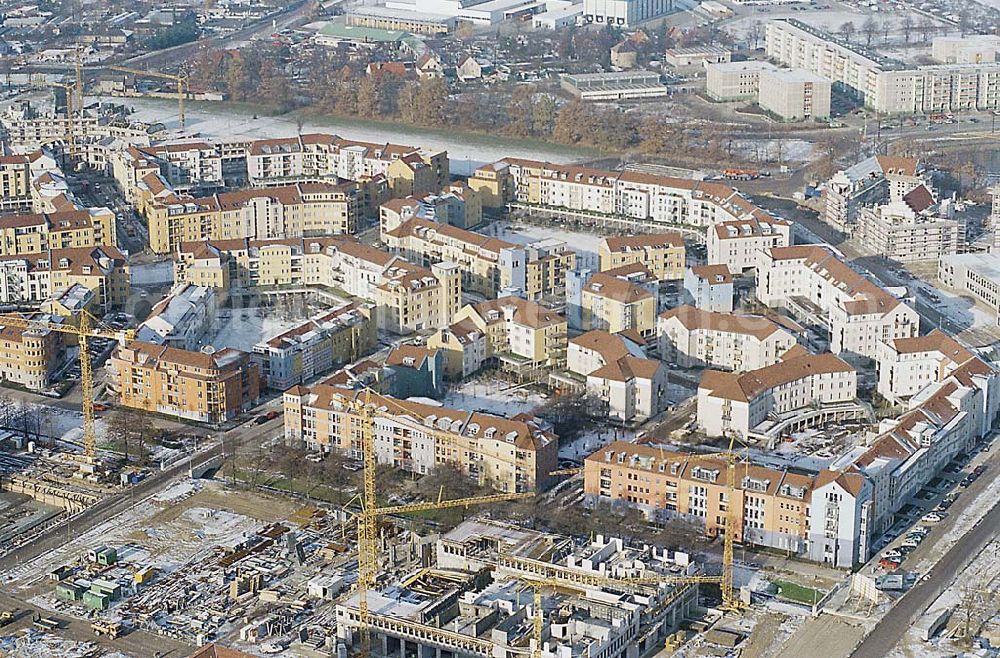 Aerial photograph Berlin - 22.11.1995 Potsdam, Wohnsiedlung am Kirchsteigfeld (Winter)