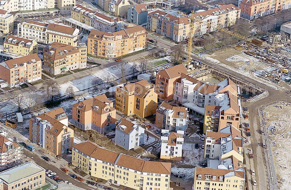 Aerial image Berlin - 22.11.1995 Potsdam, Wohnsiedlung am Kirchsteigfeld (Winter)