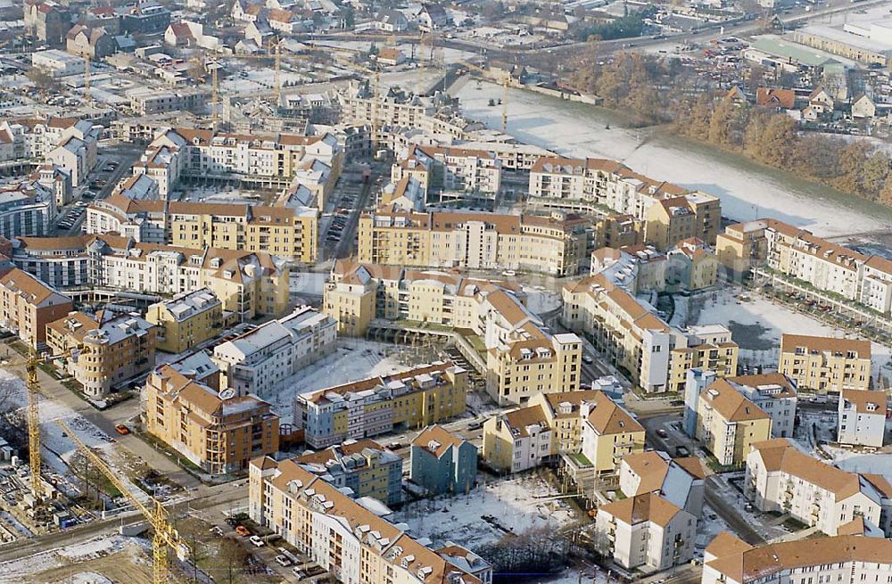 Aerial photograph Berlin - 22.11.1995 Potsdam, Wohnsiedlung am Kirchsteigfeld (Winter)