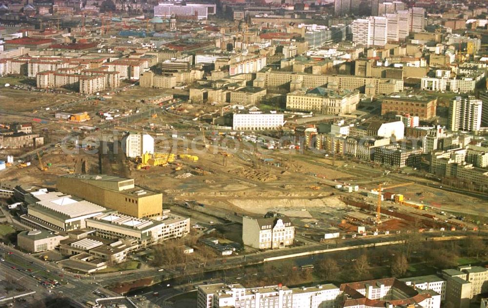 Aerial photograph Berlin - 12.02.95 Potsdamer Platz