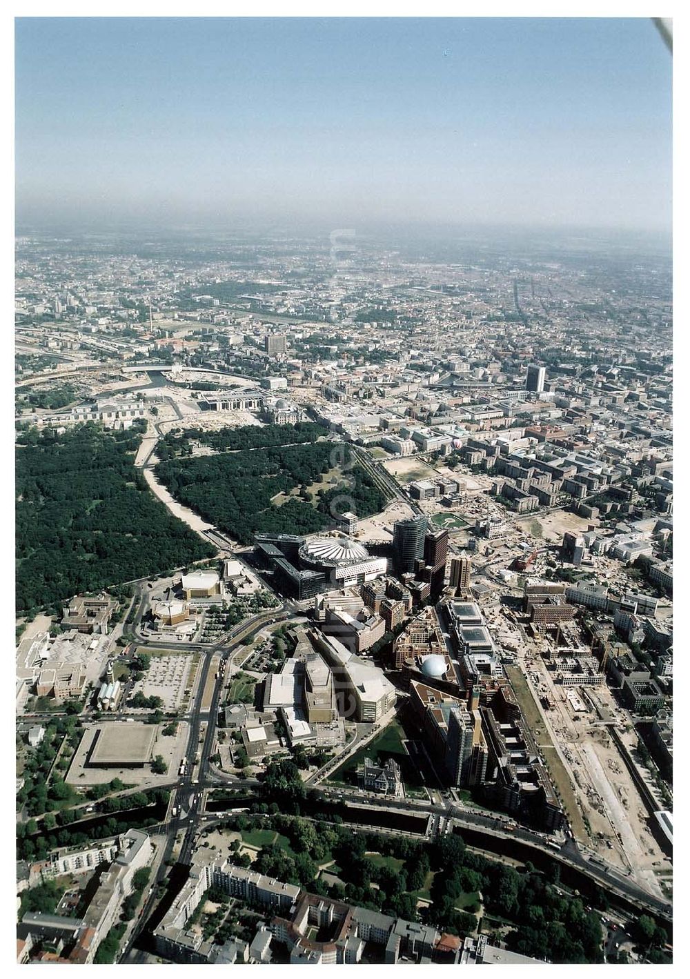 Berlin - Tiergarten from the bird's eye view: Potsdamer Platz in Berlin - Tiergarten.