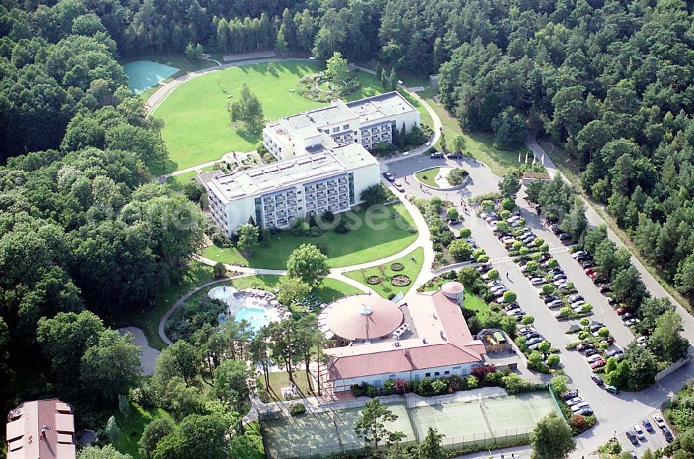 Aerial photograph Prerow / Mecklenburg Vorpommern - Prerow / Mecklenburg Vorpommern Hotel Bernstein und Thermenneubau in Prerow in MV