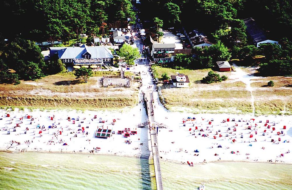 Aerial image Prerow / Mecklenburg Vorpommern - Prerow / Mecklenburg Vorpommern Strand und Seebrücke von Prerow in MV