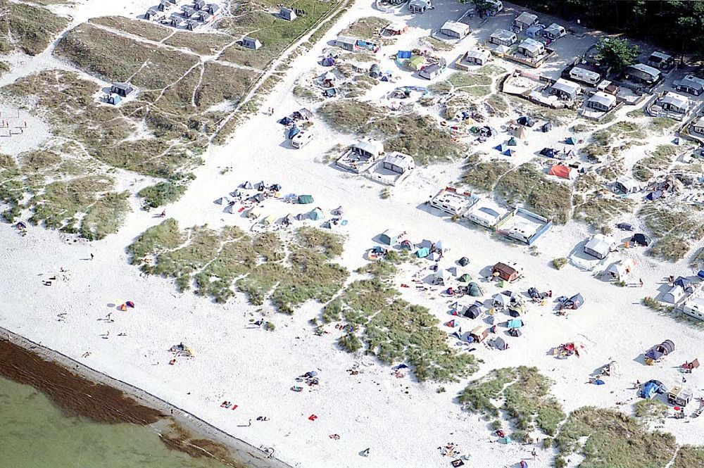 Prerow / Mecklenburg Vorpommern from above - Prerow / Mecklenburg Vorpommern Zeltplatz am Strand von Prerow in MV