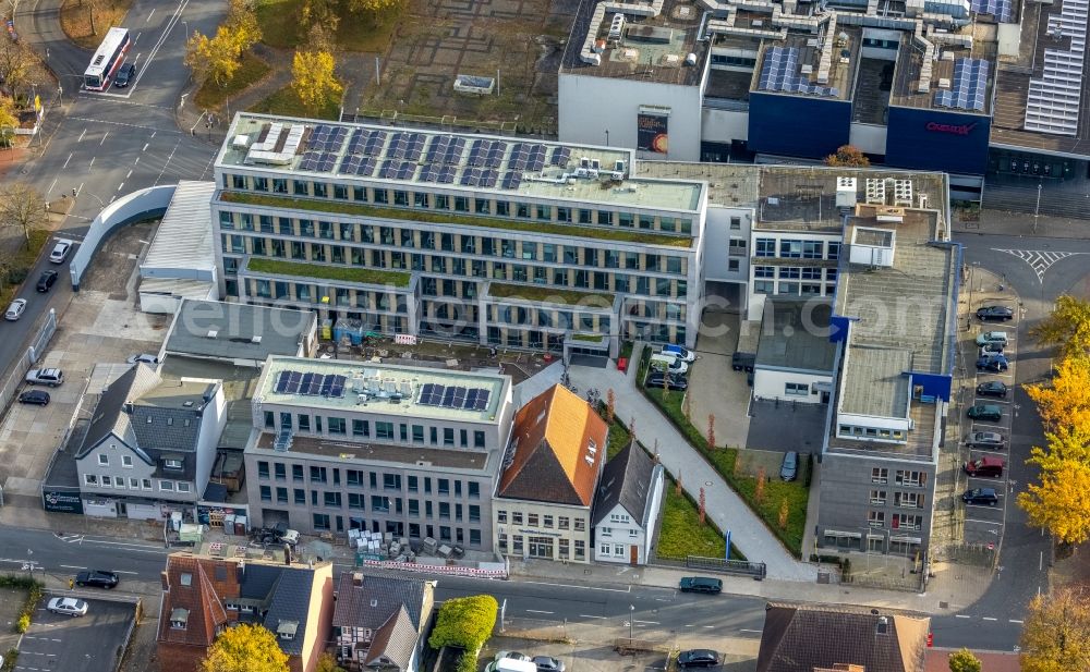 Hamm from above - Press house of the newspaper Westfaelischer Anzeiger in Hamm at Ruhrgebiet in the state North Rhine-Westphalia