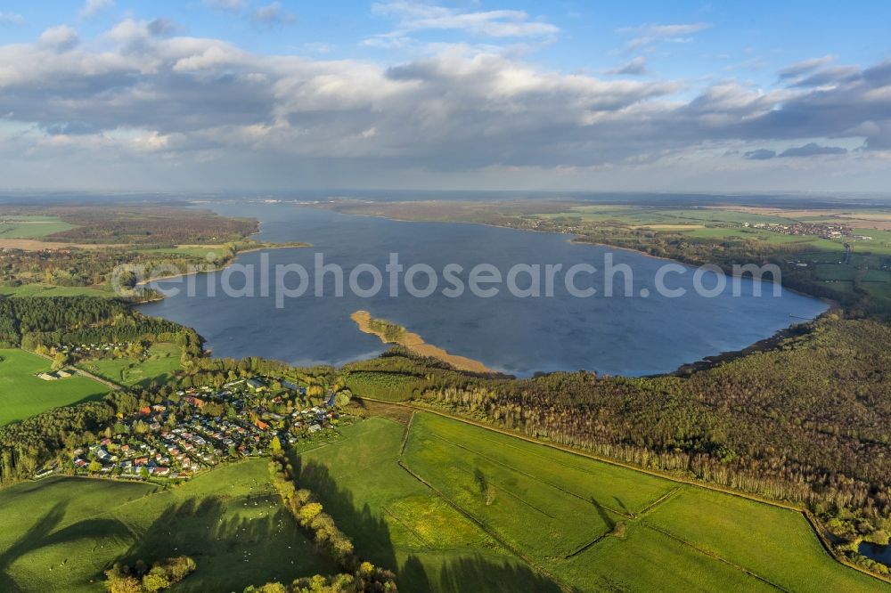 Prillwitz from above - Prill Witz on Lieps lake at the Mecklenburg Lake District in the state of Mecklenburg - Western Pomerania
