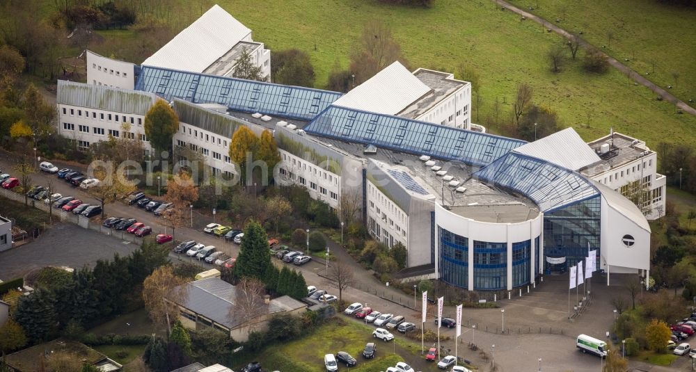 Witten from the bird's eye view: The striking building of the Private University of Witten / Herdecke, Witten in North Rhine-Westphalia