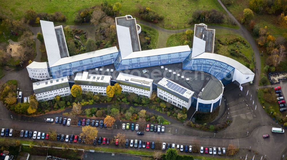 Aerial photograph Witten - The striking building of the Private University of Witten / Herdecke, Witten in North Rhine-Westphalia