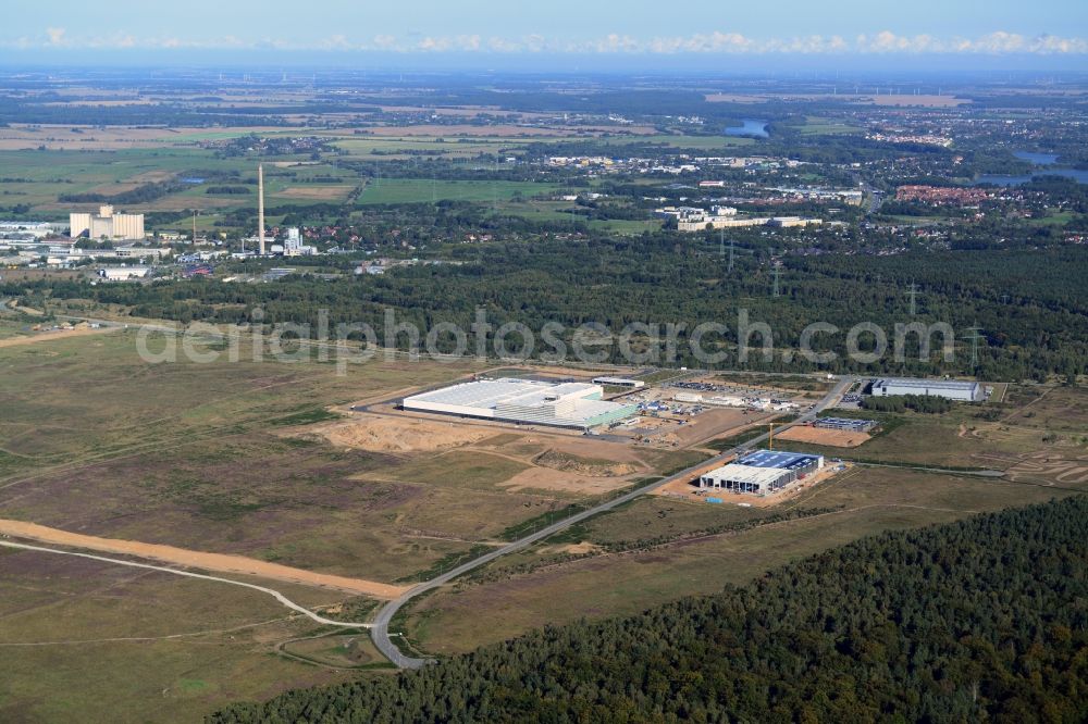 Aerial photograph Schwerin - Procap construction - construction site in the Industrial Park Schwerin in Mecklenburg-Western Pomerania