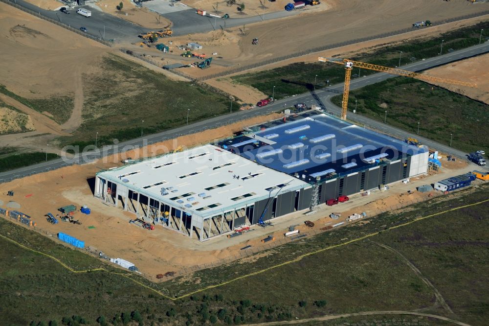 Schwerin from the bird's eye view: Procap construction - construction site in the Industrial Park Schwerin in Mecklenburg-Western Pomerania