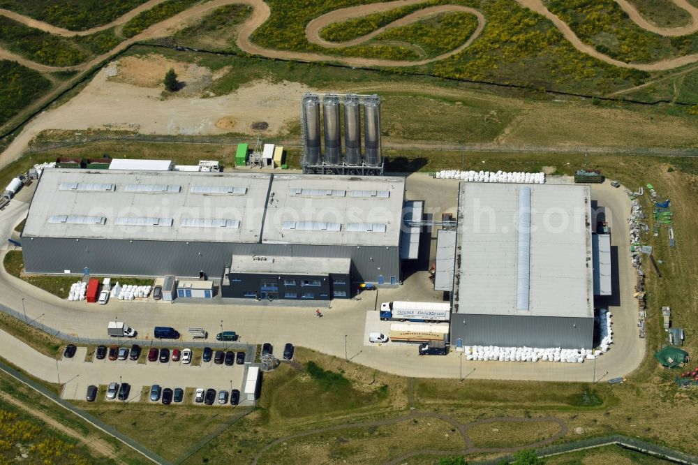 Aerial photograph Schwerin - Production plant of CVP Clean Value Plastics GmbH in the industrial park in Schwerin in Mecklenburg-Western Pomerania