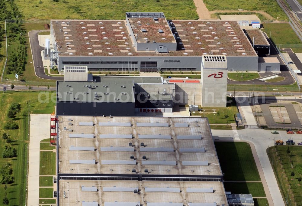 Aerial image Arnstadt - Production facilities of the company N3 Engine Overhaul Services GmbH & Co. KG in the industrial area at the Gerhard-Höltje Street in Arnstadt in Thuringia