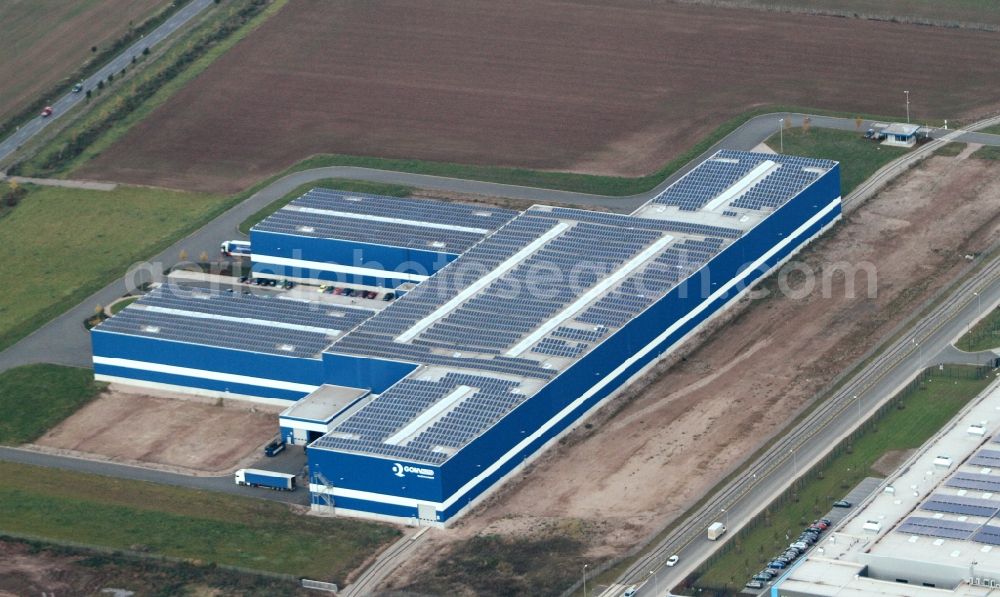 Aerial image Ichtershausen - Production facilities of the company Gonvauto Thuringia in the industrial area Ichterhausen in Thuringia