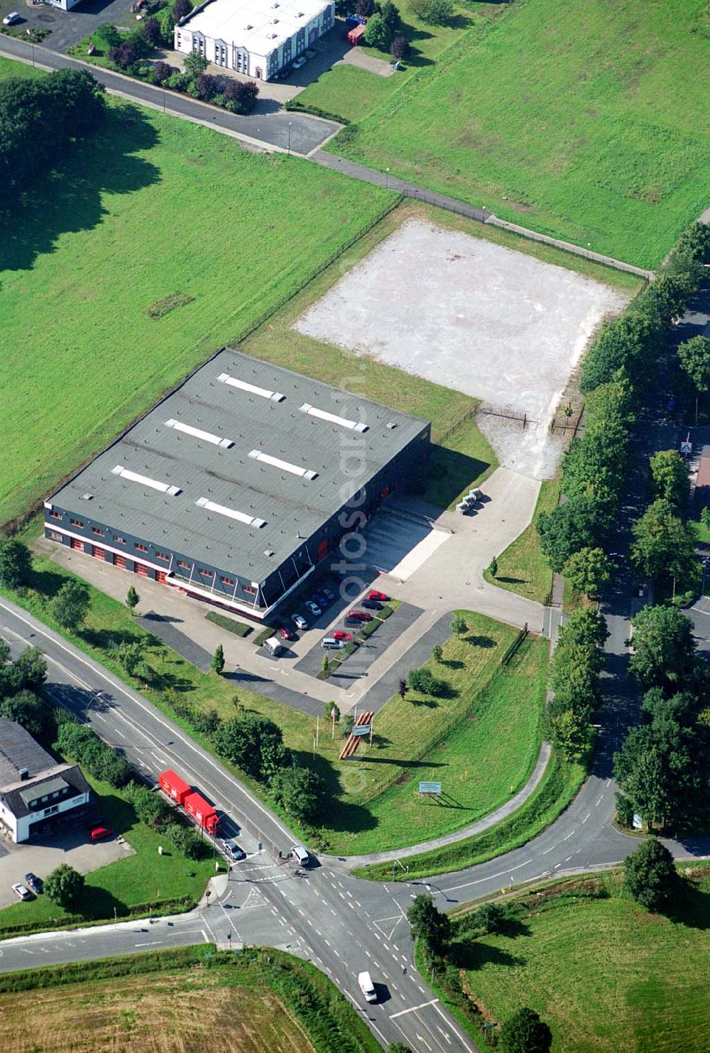 Aerial image Bergkamen / NRW - Produktionshalle der Finnveden Bulten GmbH in Bergkamen.