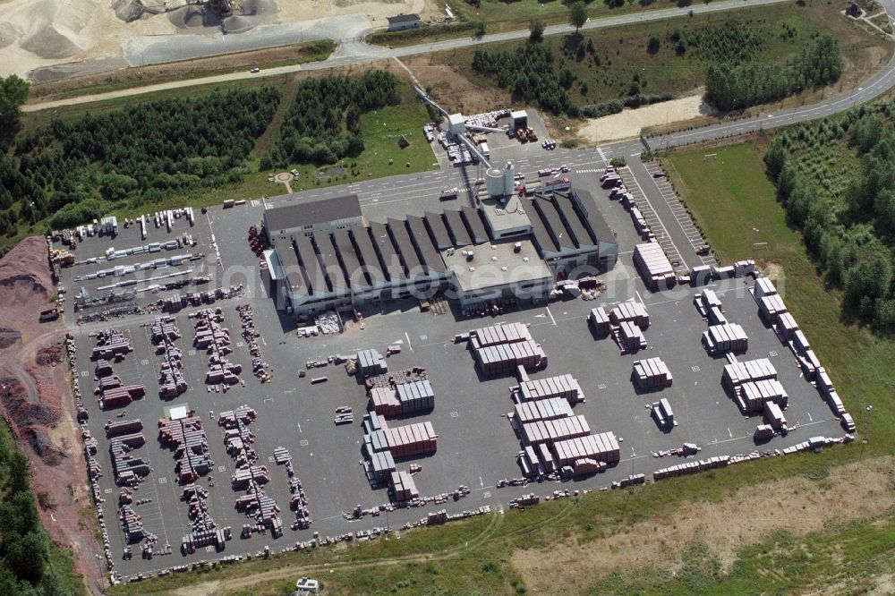 Müncheberg OT Hoppegarten from the bird's eye view: Production site of the building work in the district Hoppgarten of Muencheberg in Brandenburg