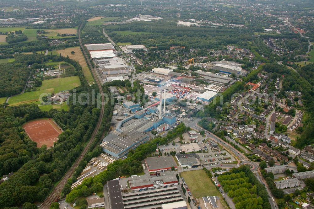 Aerial image Gladbeck - View of the factory of the company Rockwool in Gladbeck in the state North Rhine-Westphalia