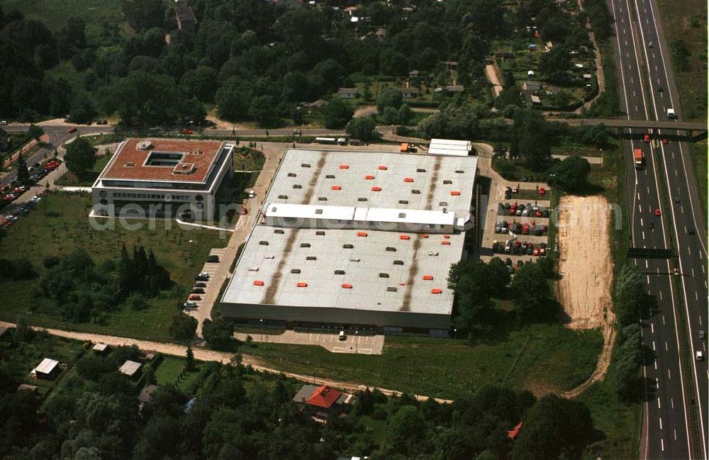 Birkenwerder from above - Produktionswerk der Francotyo-Postalia in Birkenwerder an der Autobahn / Brandenburg