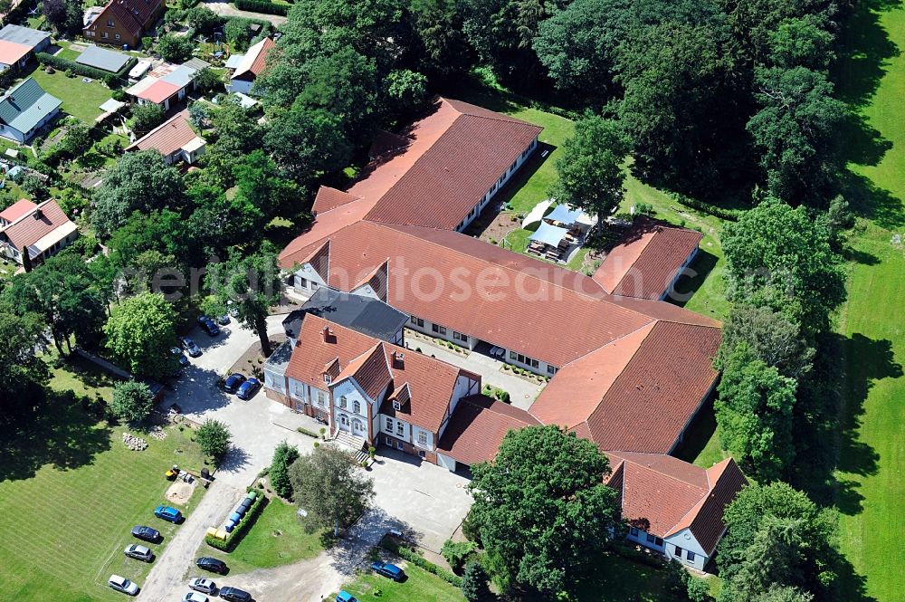 Gelbensande from above - Psychiatric nursing home Charlottenhof in Gelbensande in Mecklenburg Western Pomerania