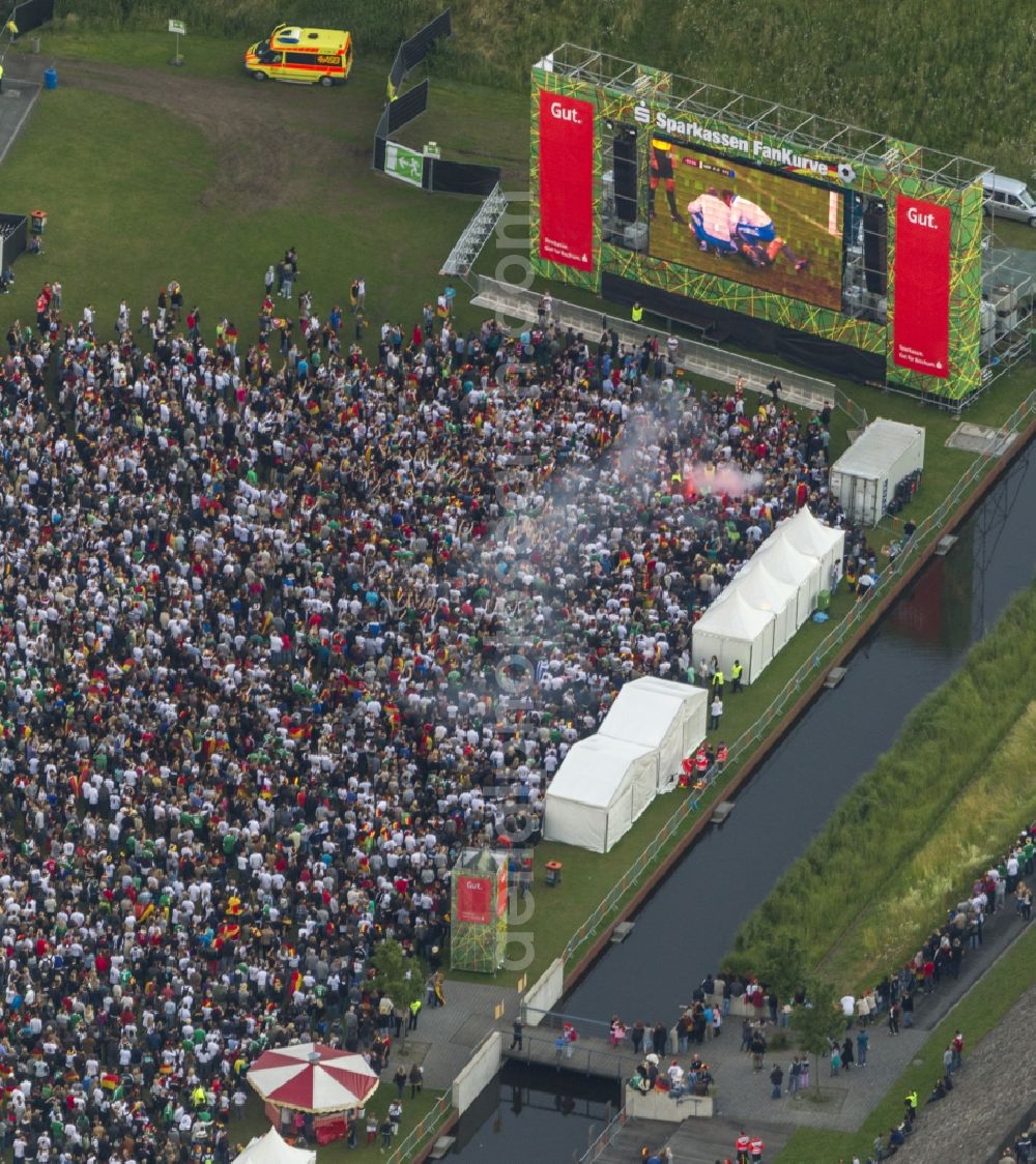 Bochum from the bird's eye view: The Centenary Hall in Bochum in North Rhine-Westphalia