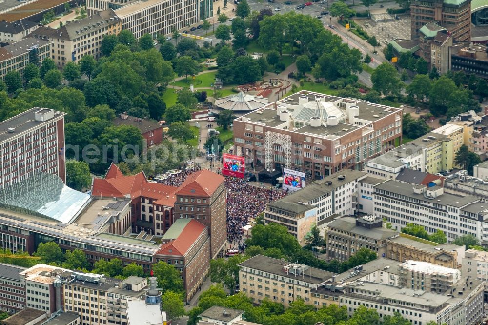 Dortmund from the bird's eye view: View of public viewing in Dortmund in the state North Rhine-Westphalia