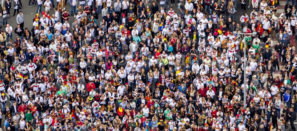 Aerial image Hamm - Public Viewing Event - Handelshof occasion of the Football World Cup 2014 in Hamm in North Rhine-Westphalia