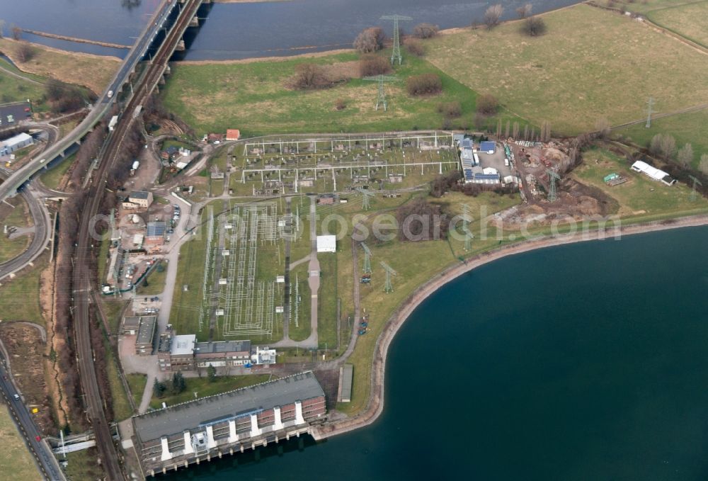 Dresden from above - The Niederwartha pumped storage plant is one of the first pumped storage plants realized on a large scale