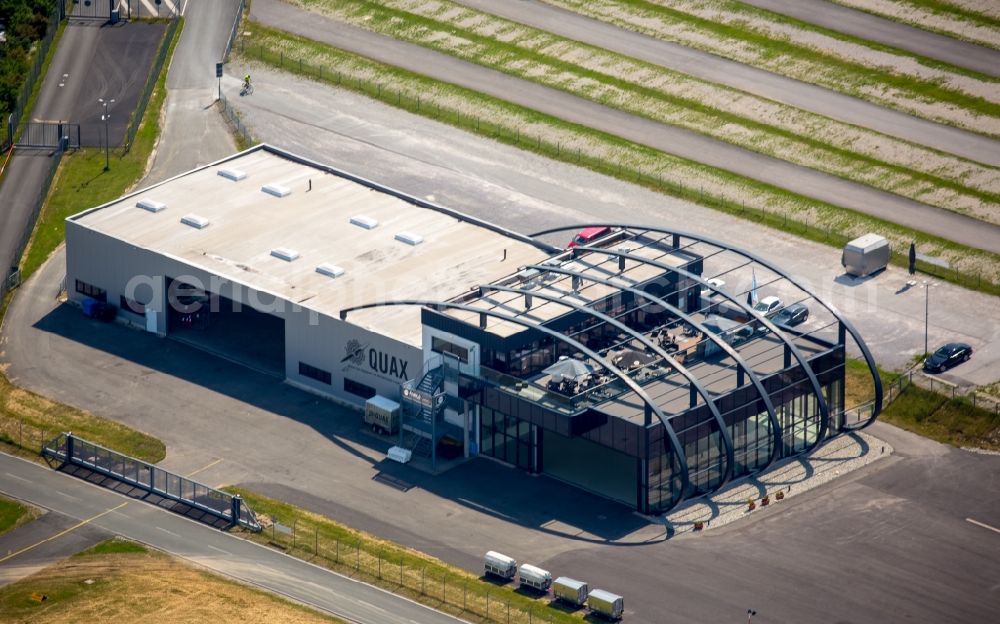 Aerial image Büren - Quax - Association for the Promotion of historic aircraft e.V. hangar on the grounds of the airport Paderborn-Lippstadt Airport on Airport Road in Bueren in North Rhine-Westphalia