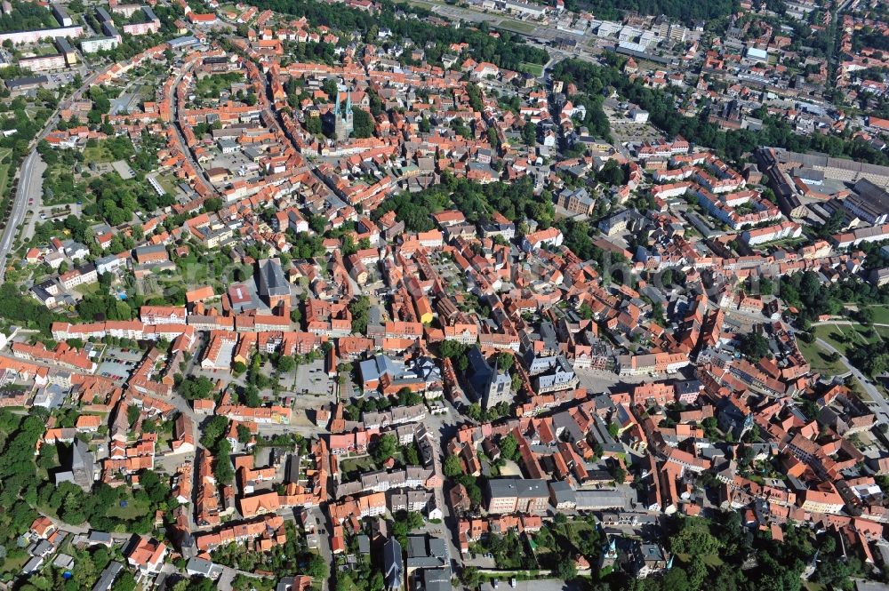 Aerial photograph Quedlinburg - Quedlinburg in the state Saxony-Anhalt