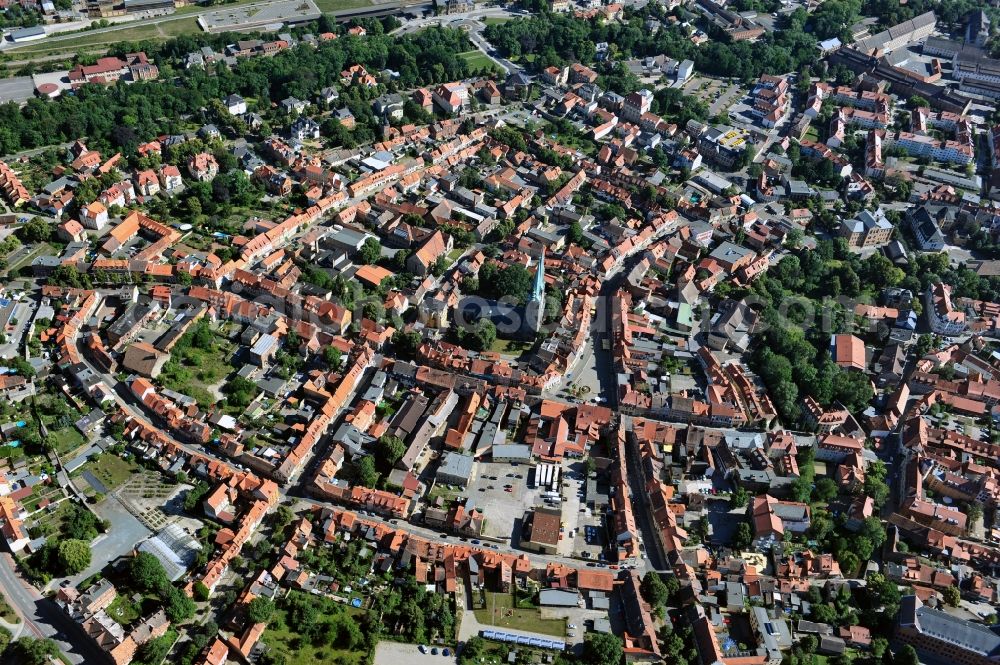 Aerial image Quedlinburg - Quedlinburg in the state Saxony-Anhalt